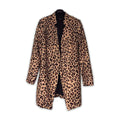 Dameblazer med leopardmønster