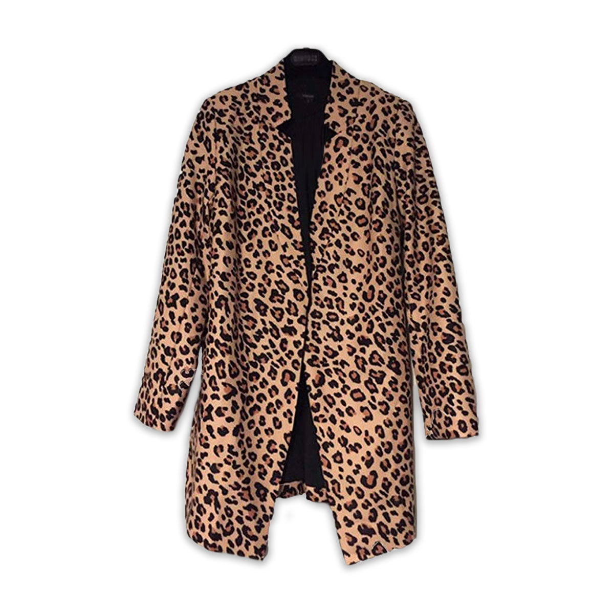 Dameblazer med leopardmønster