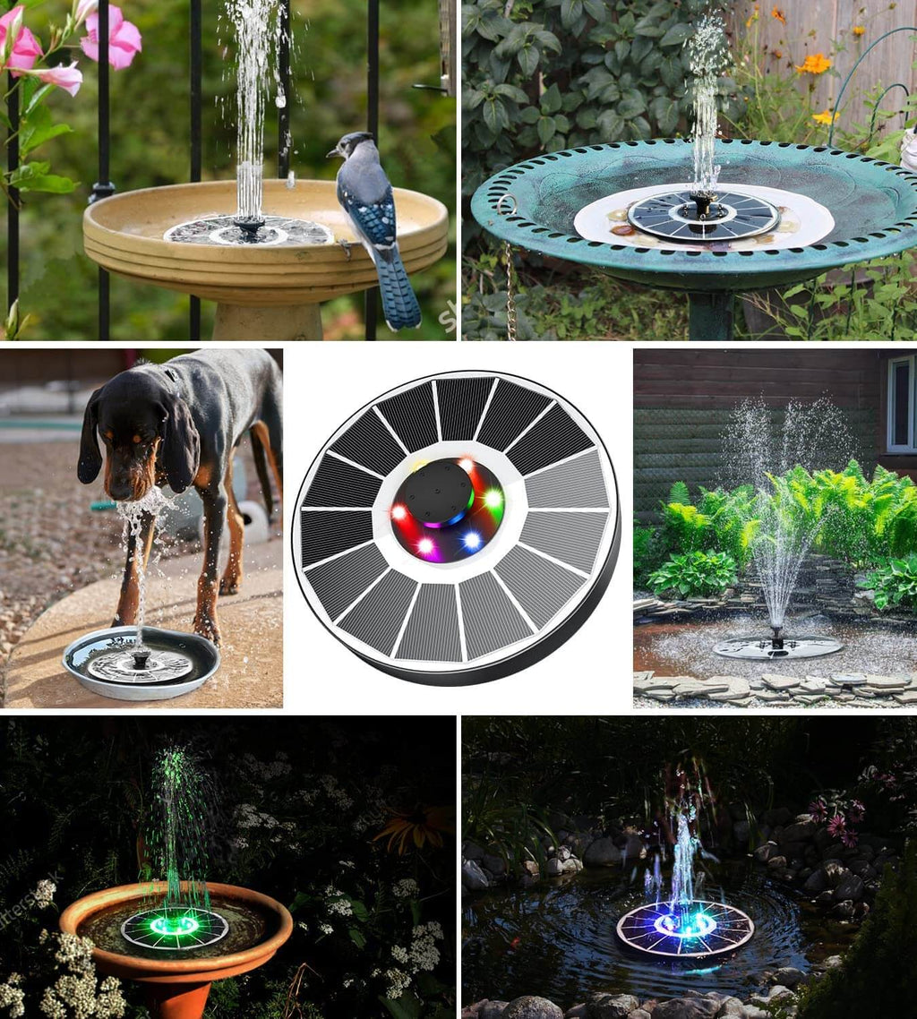 LED-soldrevet vannfontene