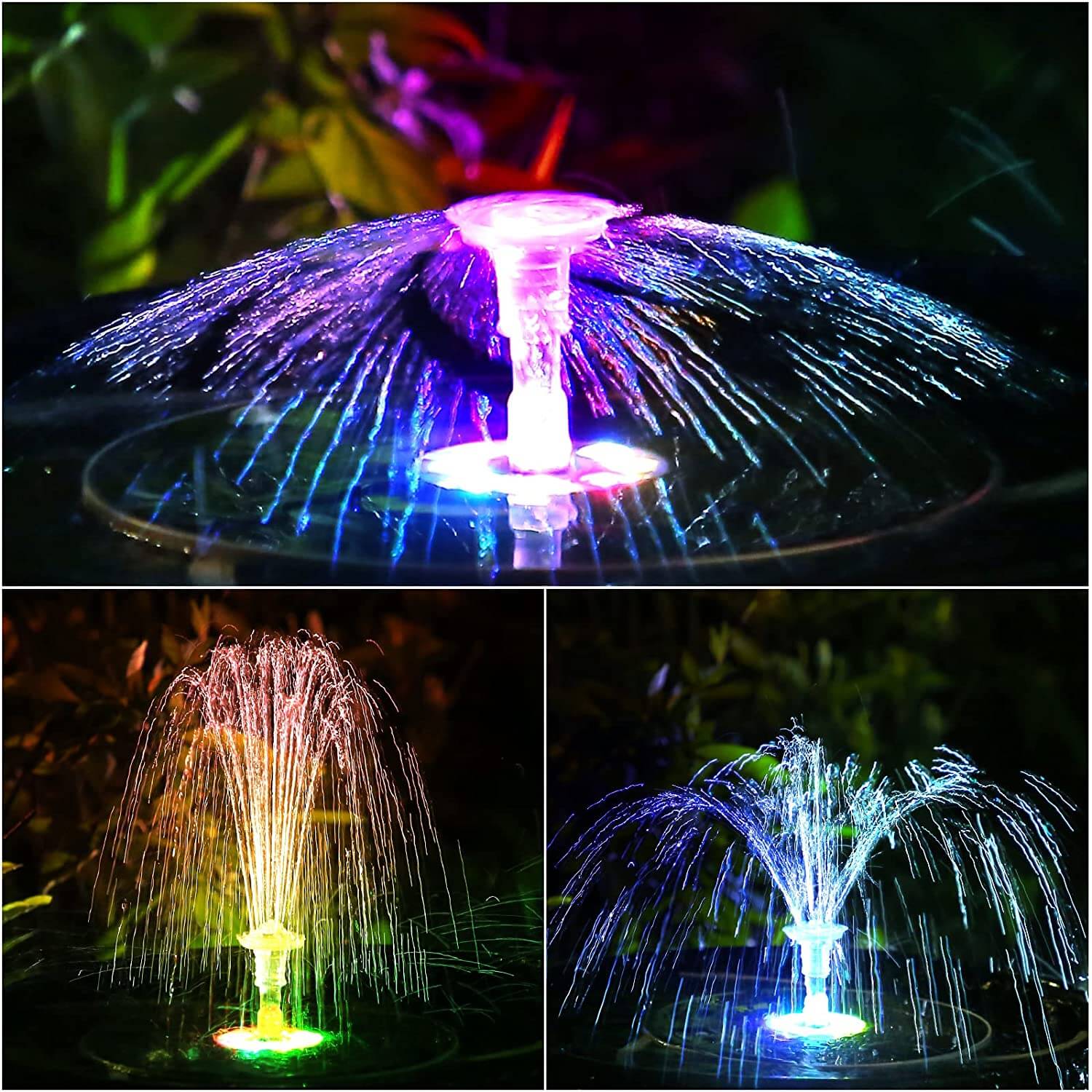 LED-soldrevet vannfontene