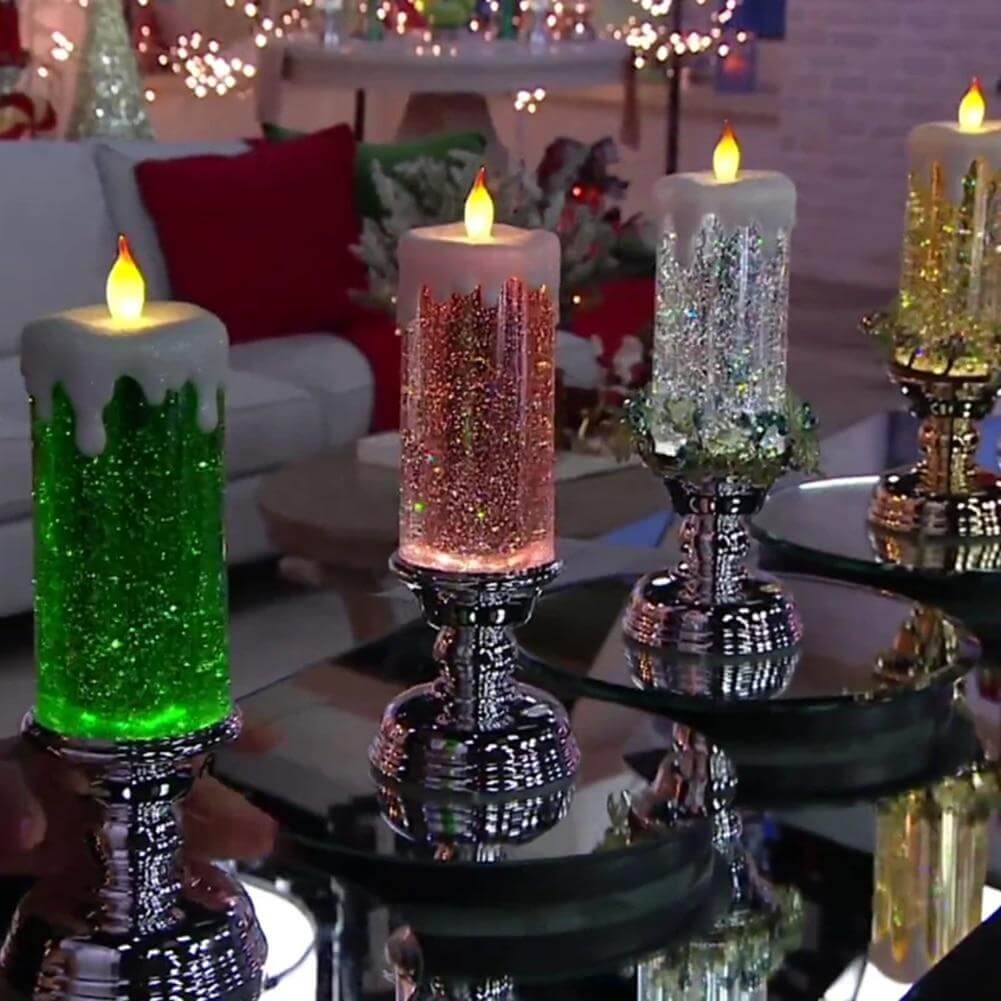 Fargeskiftende LED-vannlys med glitter