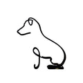 Minimalist hunde kunstskulptur