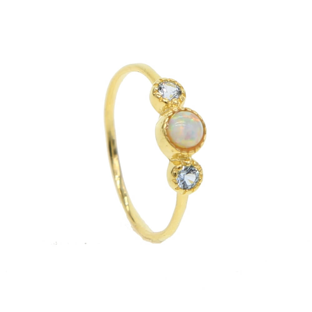 Månesteins-perle-ring