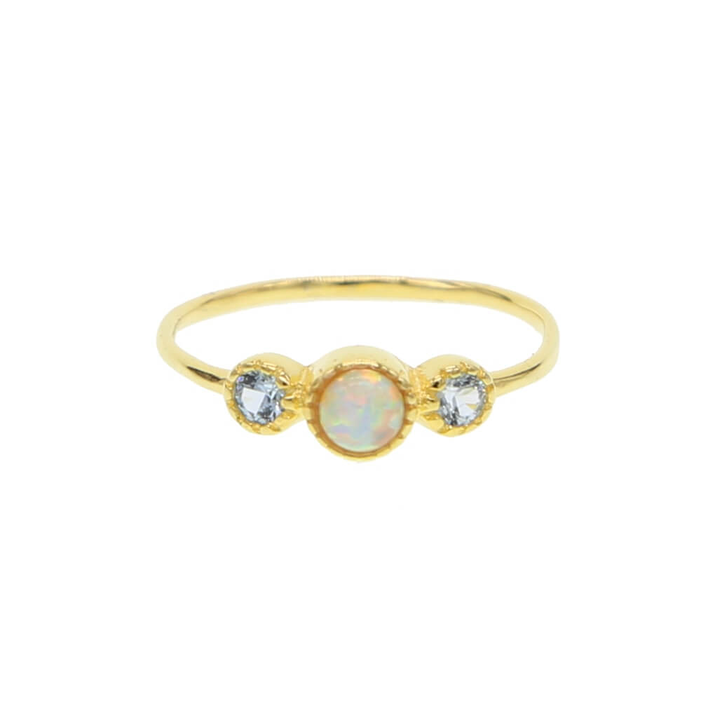 Månesteins-perle-ring