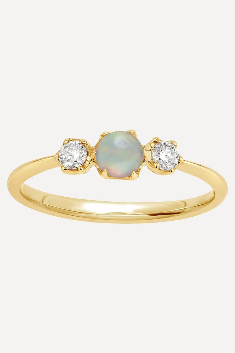 Månesteins-perle-ring