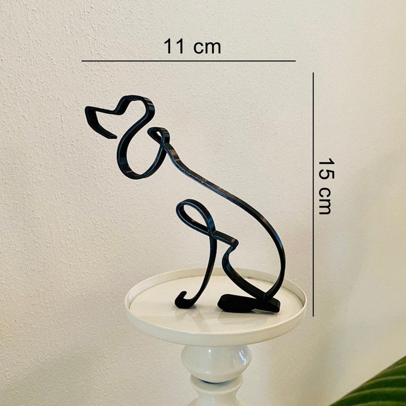Minimalist hunde kunstskulptur