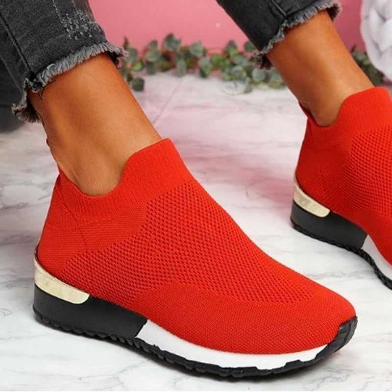 Elastiske slip-on-sneakers