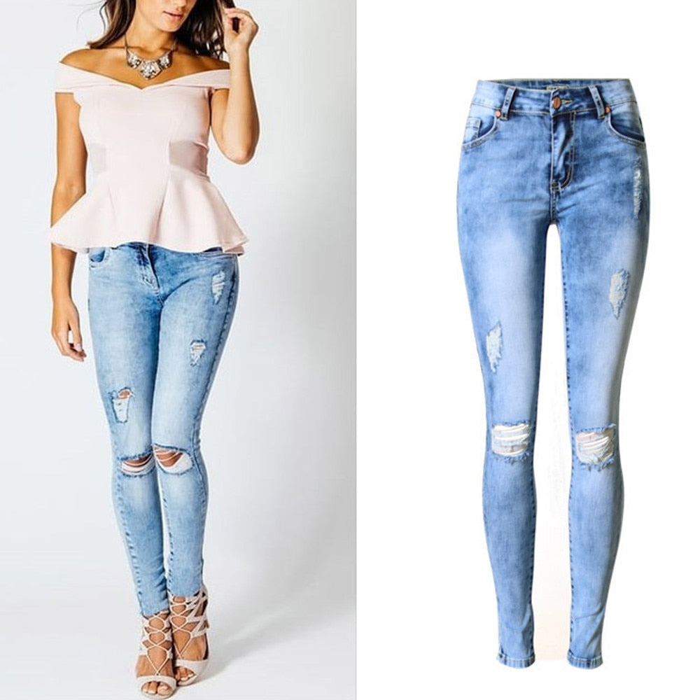 Kvinnelige skinny jeans