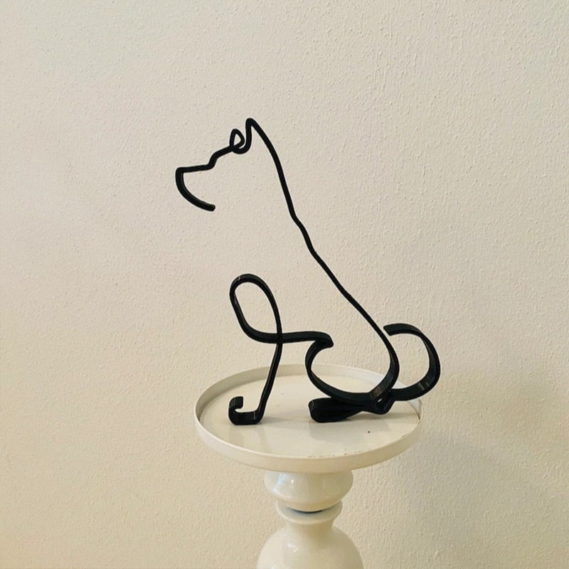Minimalist hunde kunstskulptur