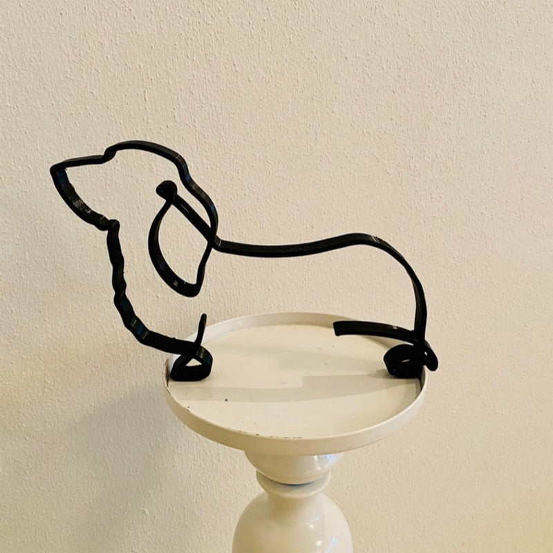 Minimalist hunde kunstskulptur