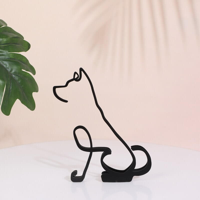 Minimalist hunde kunstskulptur