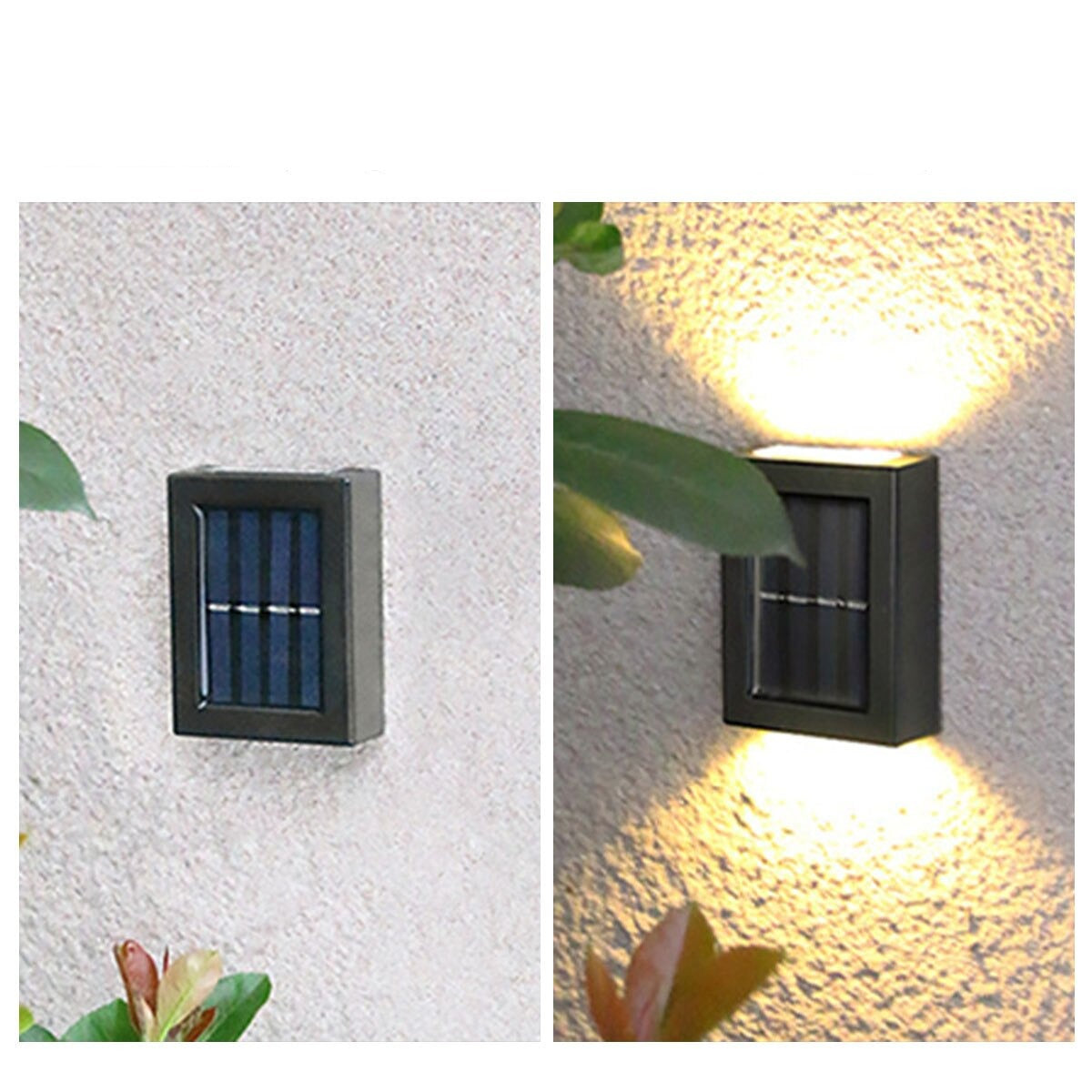 Soldrevet utendørs vegglampe for terrasse