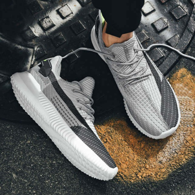 Sneakers i vevd mesh for menn