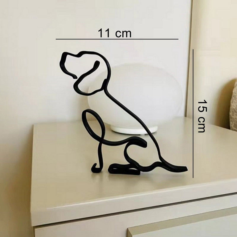 Minimalist hunde kunstskulptur