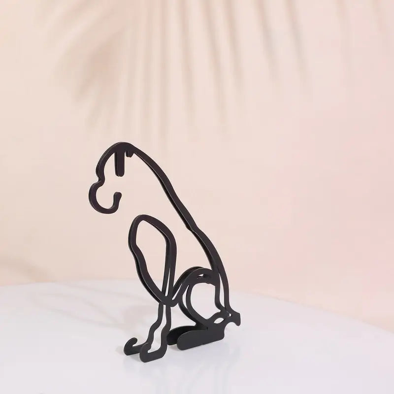 Minimalist hunde kunstskulptur