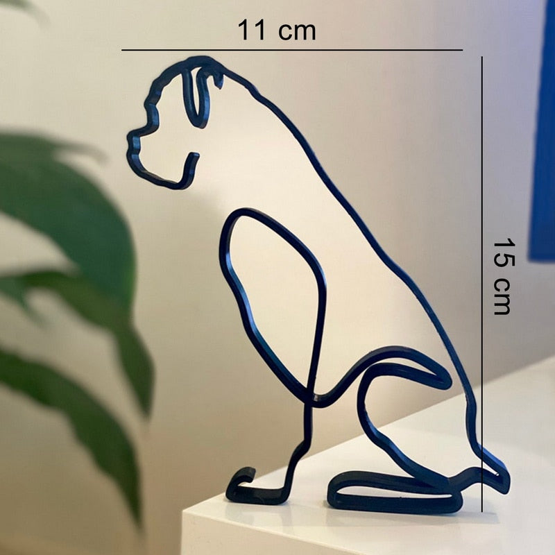 Minimalist hunde kunstskulptur