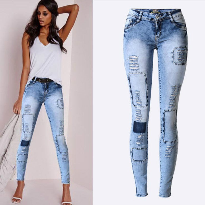 Kvinnelige skinny jeans