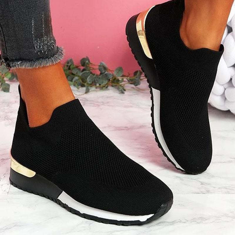 Elastiske slip-on-sneakers