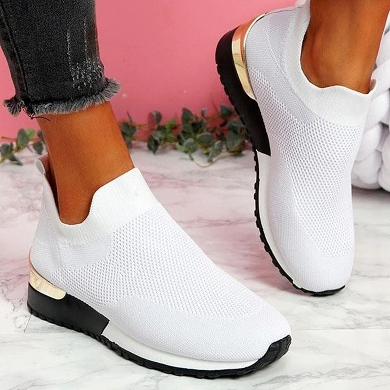 Elastiske slip-on-sneakers