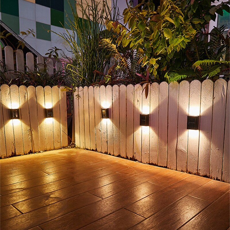Soldrevet utendørs vegglampe for terrasse