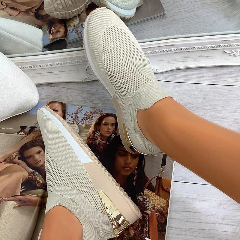 Elastiske slip-on-sneakers