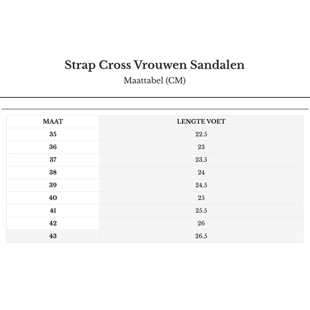 Kryssrem-sandaler til dame