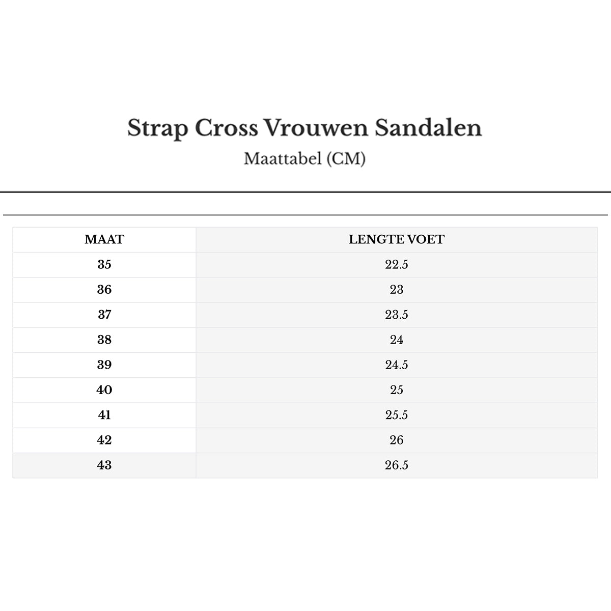 Kryssrem-sandaler til dame