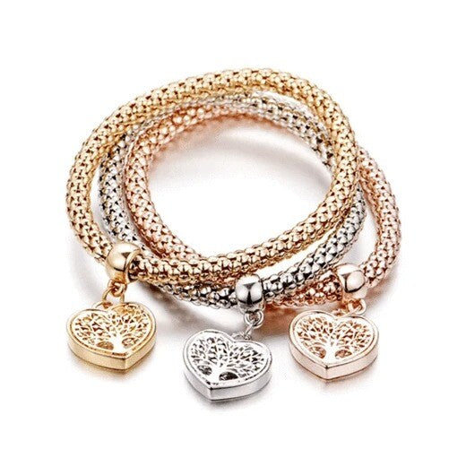 Livets tre-armbånd (hjerteformet)