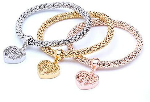 Livets tre-armbånd (hjerteformet)
