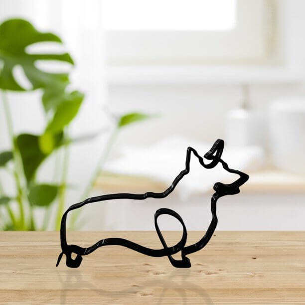 Minimalist hunde kunstskulptur