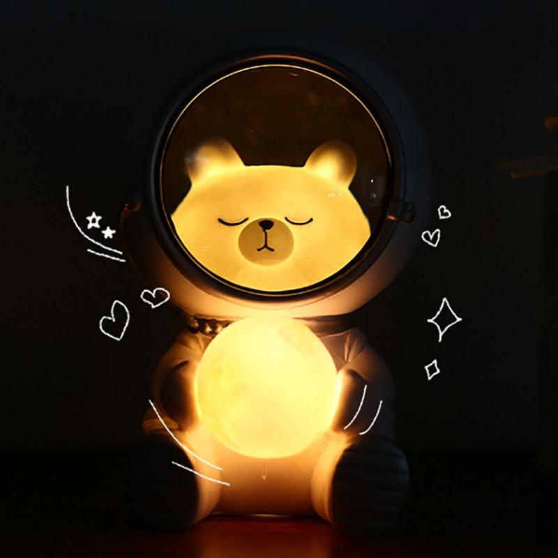 Nattlamper med LED-astronautmotiv