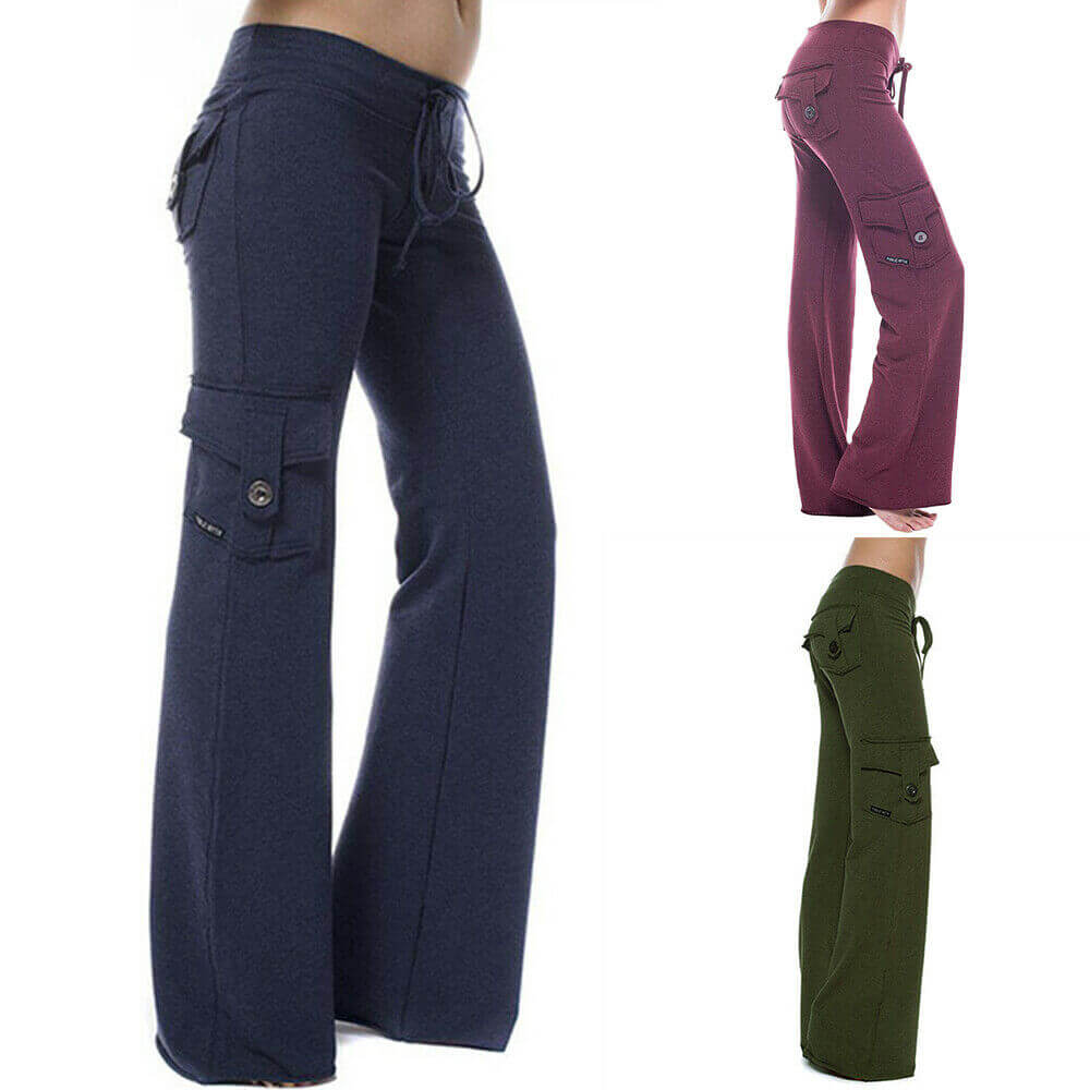 Bootcut cargobukse for kvinner