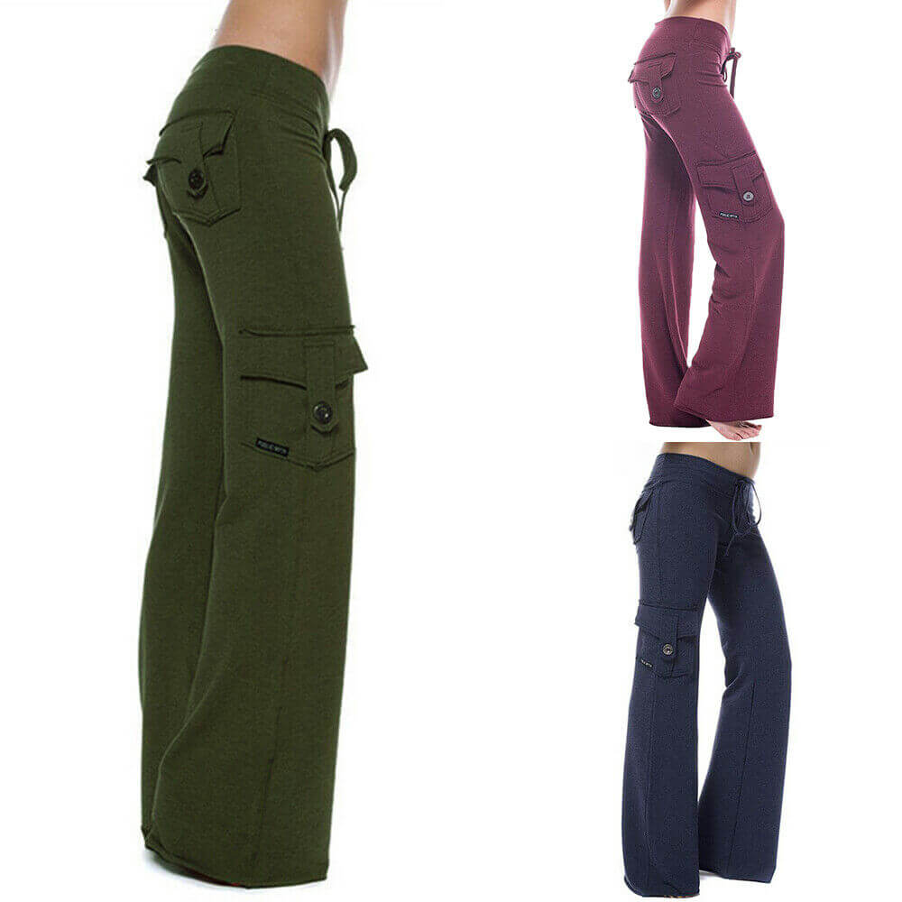 Bootcut cargobukse for kvinner