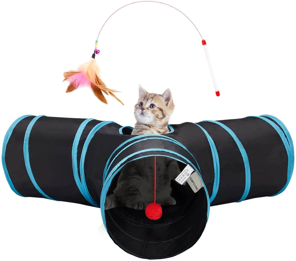 Sammenleggbar leketunnel for katter