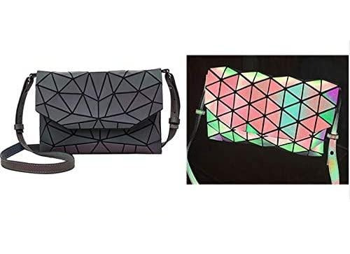 Geometrisk lysende skulderveske