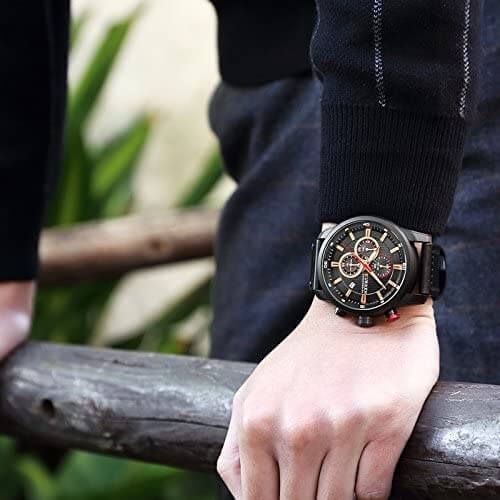 CURREN kronograf armbåndsur for menn