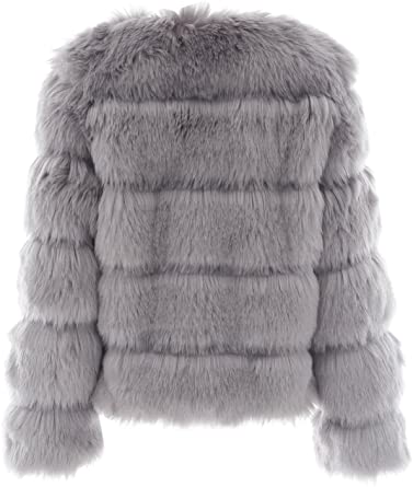Fluffy Fuskepelsjakke for Kvinner