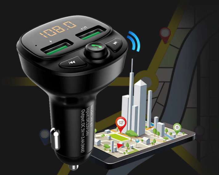 Håndfri Bluetooth FM-sender for bil