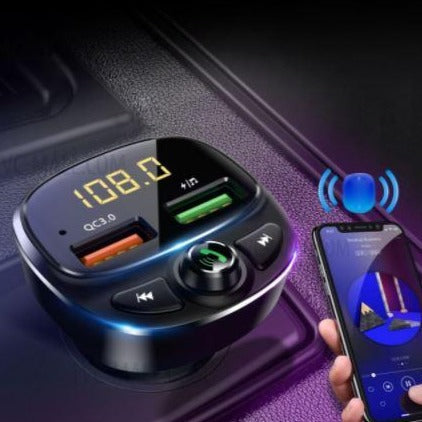 Håndfri Bluetooth FM-sender for bil