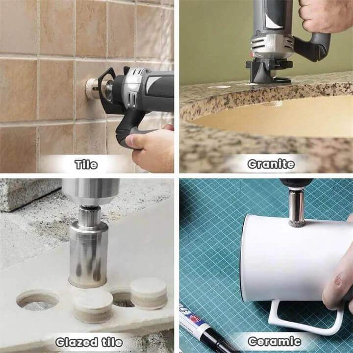 Diamantbelagt hullsagsett