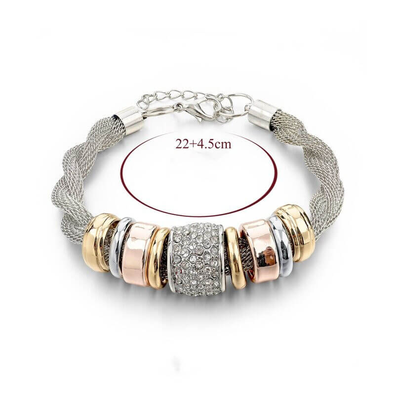 Armbånd med flettede ringer