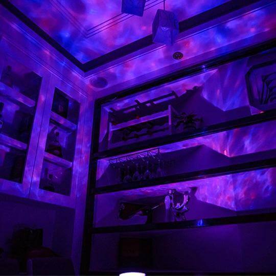 LED-nattlampe med havbølger