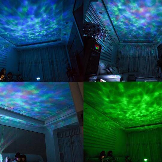 LED-nattlampe med havbølger