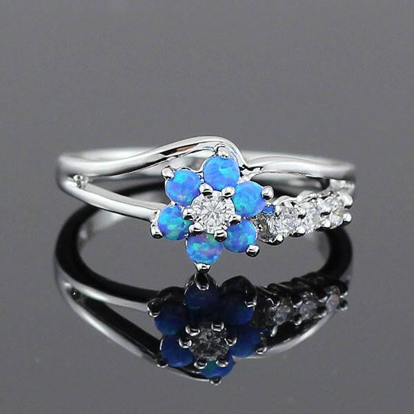 Blomst Opal Krystallring