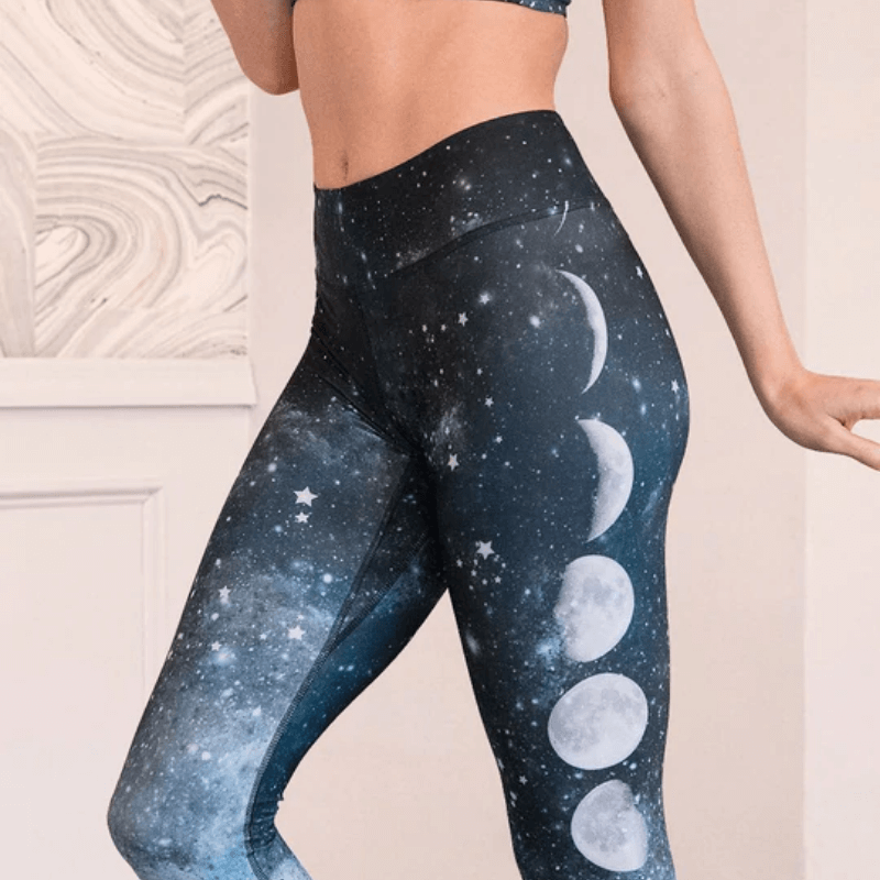 Høytlivs-leggings med trykk