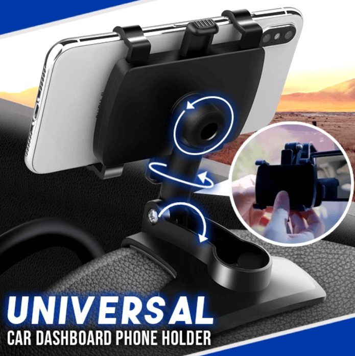 Universal mobiltelefonholder til bilens dashbord
