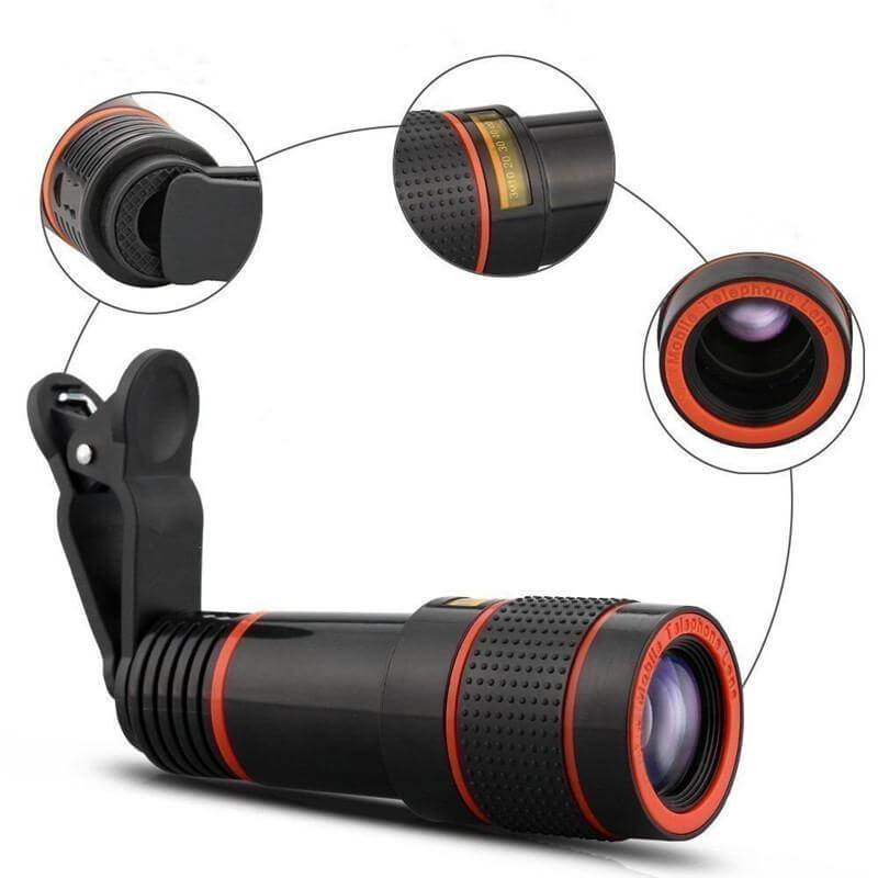 12x zoom teleobjektiv kameralinse til smarttelefon