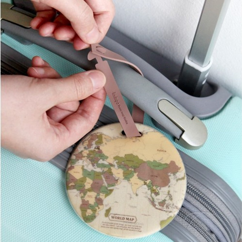 Bellezas Worldmap Suitcase Label®