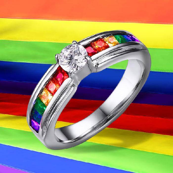 Pride-forlovelsesring
