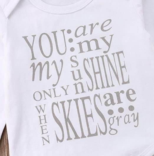You Are My Sunshine Baby Romper-sett